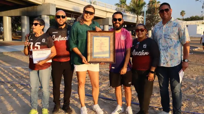 Culiacán honra a Hilda Gaxiola con torneo de voleibol y reconocimiento especial. Foto: IMDEC