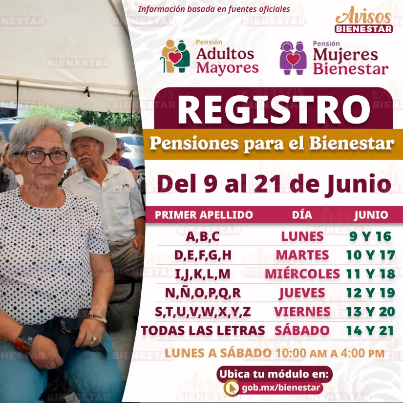 Periodo de registro para la Pensión Bienestar. Foto: Facebook Avisos Bienestar