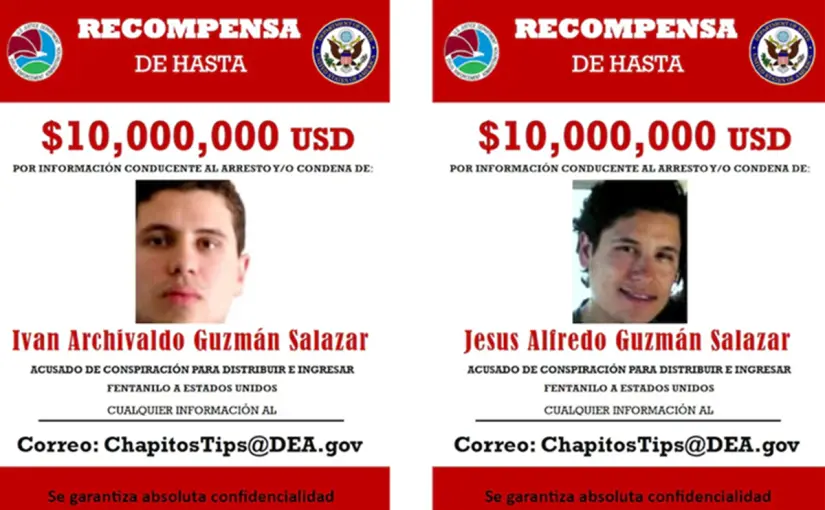 EU ofrece recompensa por líderes de Los Chapitos Señalamientos de