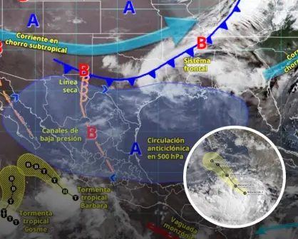 Tormentas Bárbara y Cosme, estas serían las afectaciones en Baja California Sur