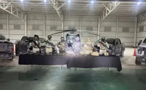 Fuerza Civil y Defensa decomisan arsenal en Cerralvo, Nuevo León