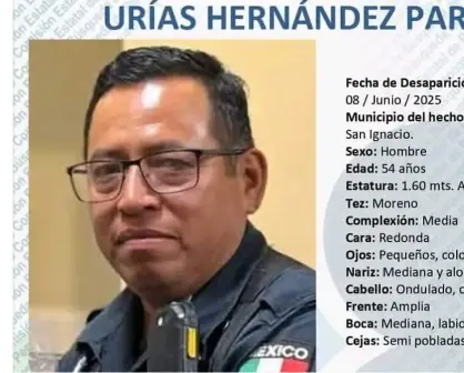 Reportan desaparición de Urías Hernández, subdirector operativo de San Ignacio