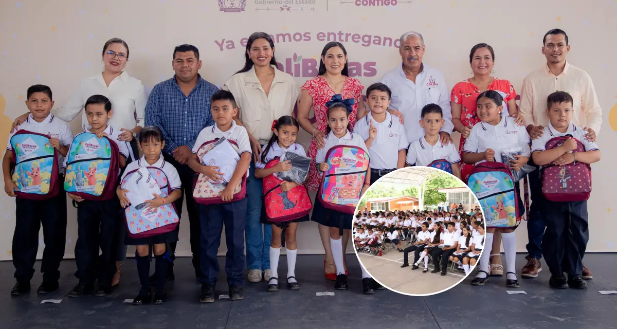 Con la entrega de estos materiales educativos, se pretende aminorar el gasto a las familias colimenses. Foto: Cortesía.