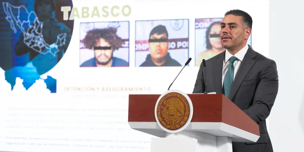 En la Mañanera del Pueblo, Omar García Harfuch reporta detenciones y decomisos históricos contra el crimen.