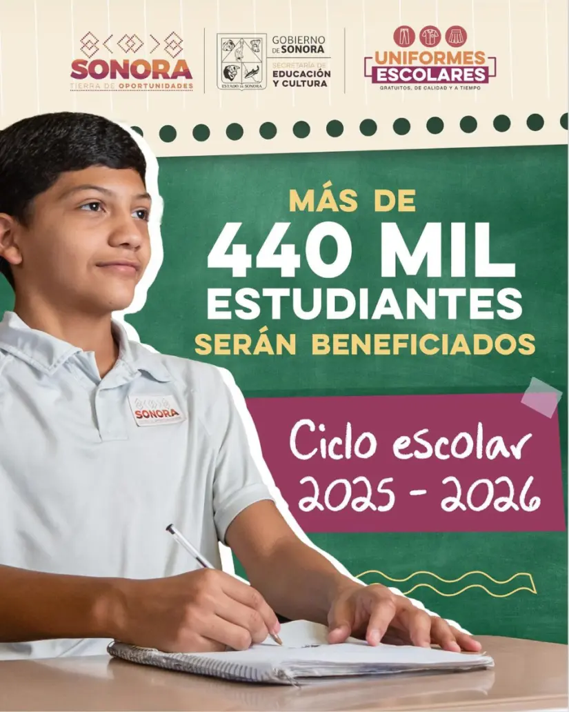 Programa que beneficiará a miles de estudiantes en el estado de Sonora. Foto: cortesía Programa que beneficiará a miles de estudiantes en el estado de Sonora. Foto: cortesía.