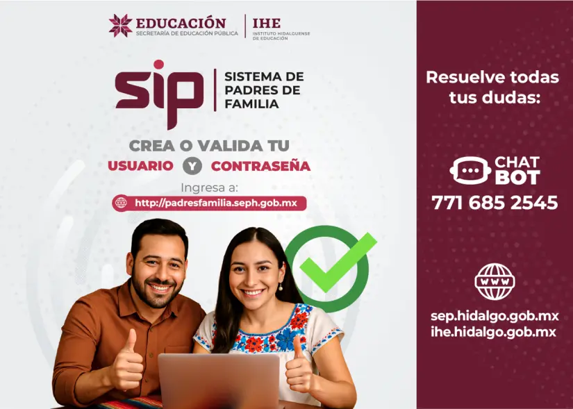 Registrate en el Sistema de Padres de Familia que la SEP Hidalgo ha puesto a disposición. Foto: Cortesía. Registrate en el Sistema de Padres de Familia que la SEP Hidalgo ha puesto a disposición. Foto: Cortesía.