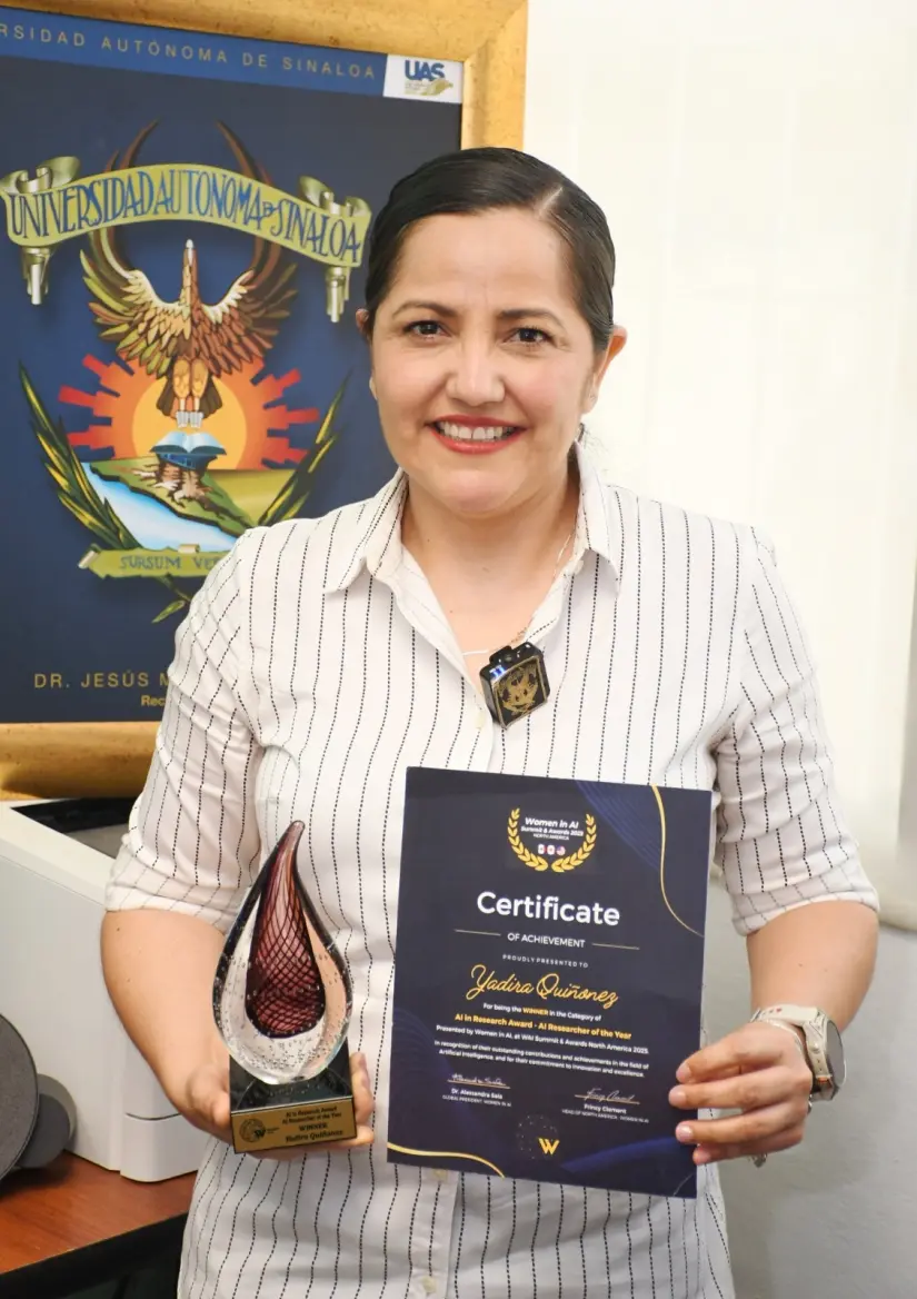 Investigadora de la facultad de Informática Mazatlán, Alma Yadira Quiñonez. Foto: cortesía Investigadora de la facultad de Informática Mazatlán, Alma Yadira Quiñonez. Foto: cortesía.