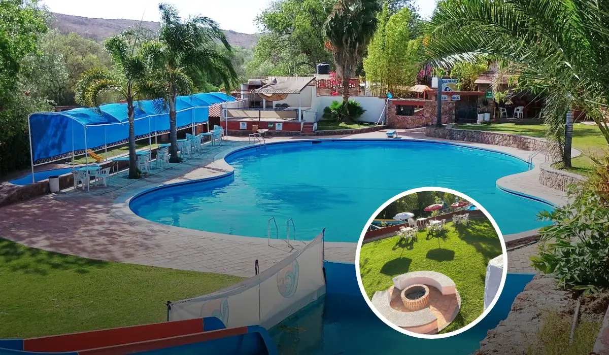 Descansa en sus cabañas y relájate en sus aguas termales en el balneario La Noria un lugar cerca de San luis Potosí Foto: Balneario y Cabañas La NORIA (Facebook)