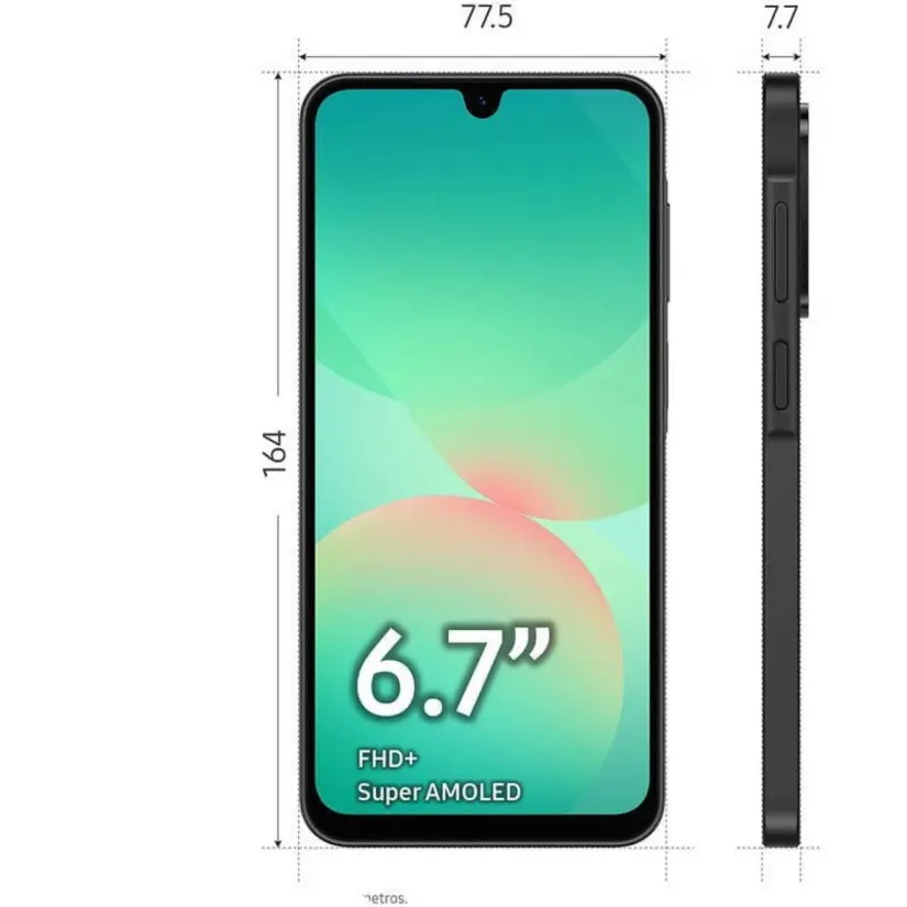 El Samsung Galaxy A26 con pantalla AMOLED de 6,7 pulgadas El Samsung Galaxy A26 con pantalla AMOLED de 6,7 pulgadas. Foto: Cortesía