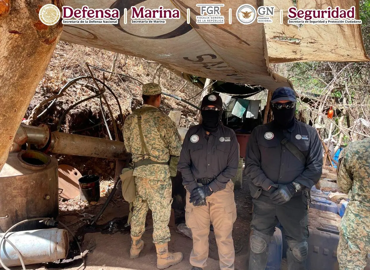 Los objetos asegurados fueron puestos a disposición del Ministerio Público Federal. Foto: Gob. de México