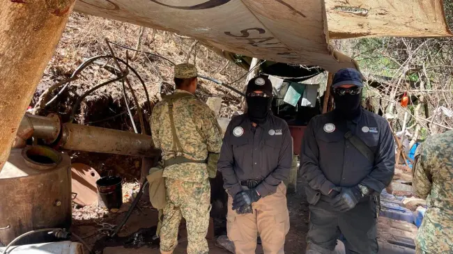 Los objetos asegurados fueron puestos a disposición del Ministerio Público Federal. Foto: Gob. de México