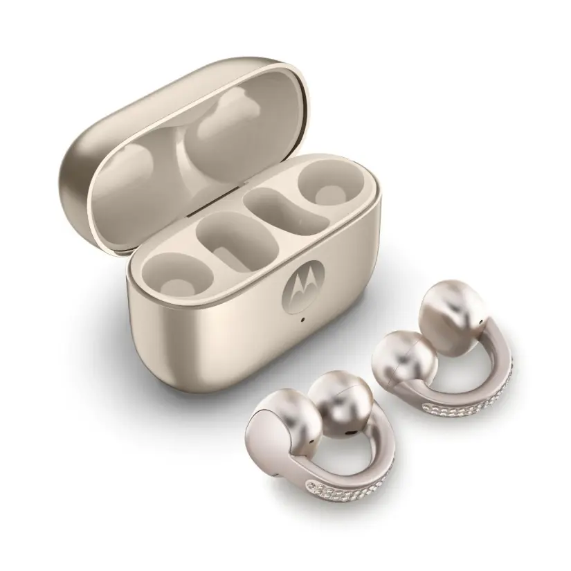 Auriculares Motorola Moto Buds Loop con batería hasta por 36 horas. Foto: Cortesía