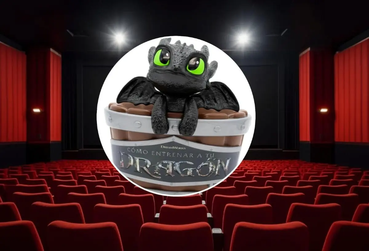 Los detalles de las palomeras de Cómo Entrenar a tu Dragón de Cinemex. Foto: Coleccionando-Freepik