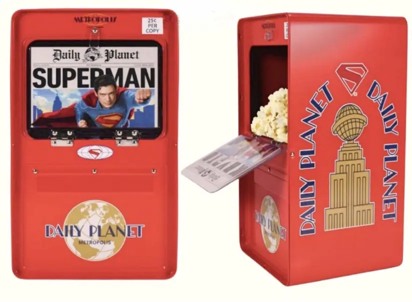 Palomera de Superman de Cinépolis. Foto: Coleccionables de Cine y Más Palomera de Superman de Cinépolis. Foto: Coleccionables de Cine y Más
