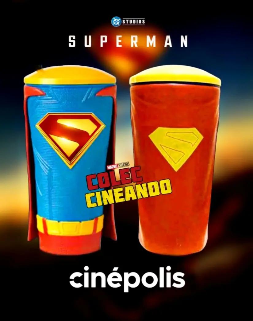 Vasos coleccionables de Superman en Cinépolis. Foto: Coleccionando Vasos coleccionables de Superman en Cinépolis. Foto: Coleccionando
