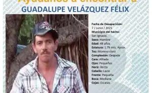 Ayuda a encontrar a Guadalupe Velázquez, desaparecido en San Ignacio, Sinaloa