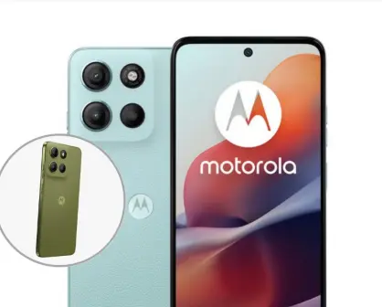 Celular barato de Motorola con cámara de 50 megapíxeles con IA y batería de 5,200 mAh