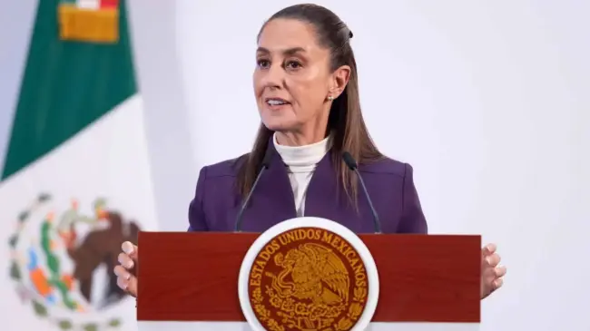 Claudia Sheinbaum en la Mañanera del Pueblo. Foto.