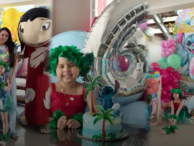 En Casa Valentina, Ana Victoria celebró un cumpleaños mágico junto a Lilo y Stitch