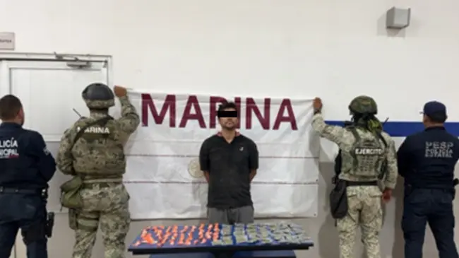 Detiene a 6 transgresores de la ley y decomisan droga en Cajeme, Sonora. Foto: cortesía