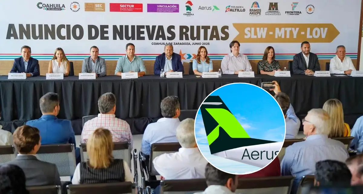 Aerus abre nuevas rutas Saltillo-Monterrey-Monclova. Foto: Cortesía.