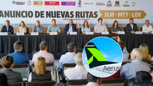 Aerus abre nuevas rutas Saltillo-Monterrey-Monclova. Foto: Cortesía.