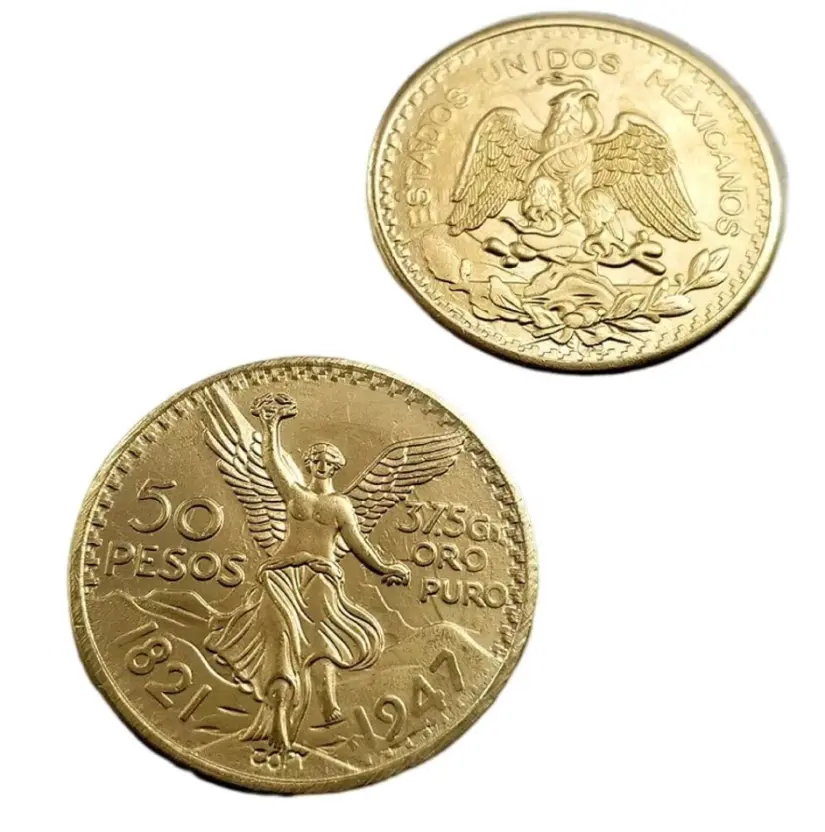 Anverso y reverso de la moneda Centenario 50 pesos oro. Foto: cortesía.