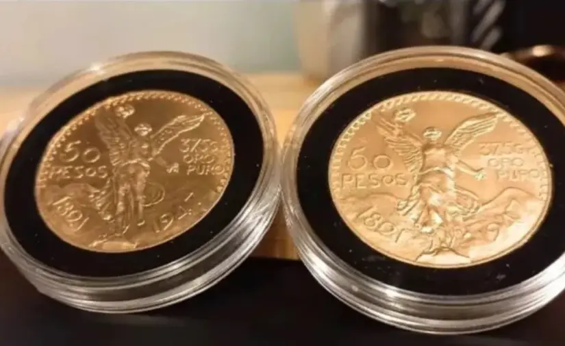 Banorte paga casi 70 mil pesos por la moneda Centenario 50 pesos oro. Foto: cortesía.