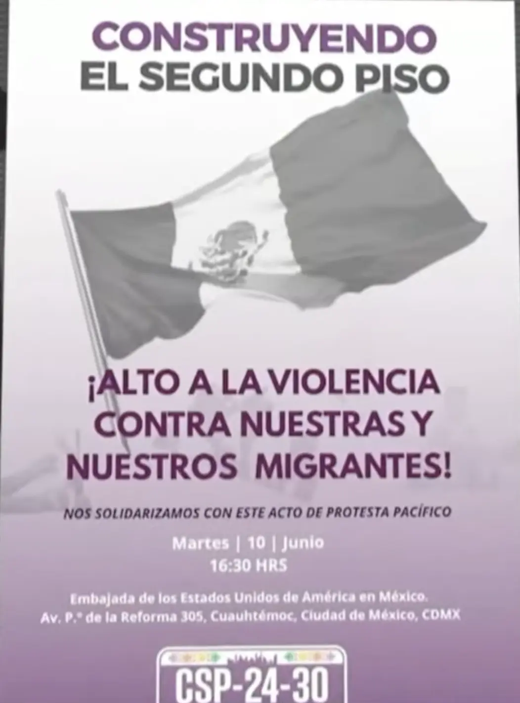 Supuesta invitación por parte de Morena para manifestación. Imagen. Mañanera del Pueblo.