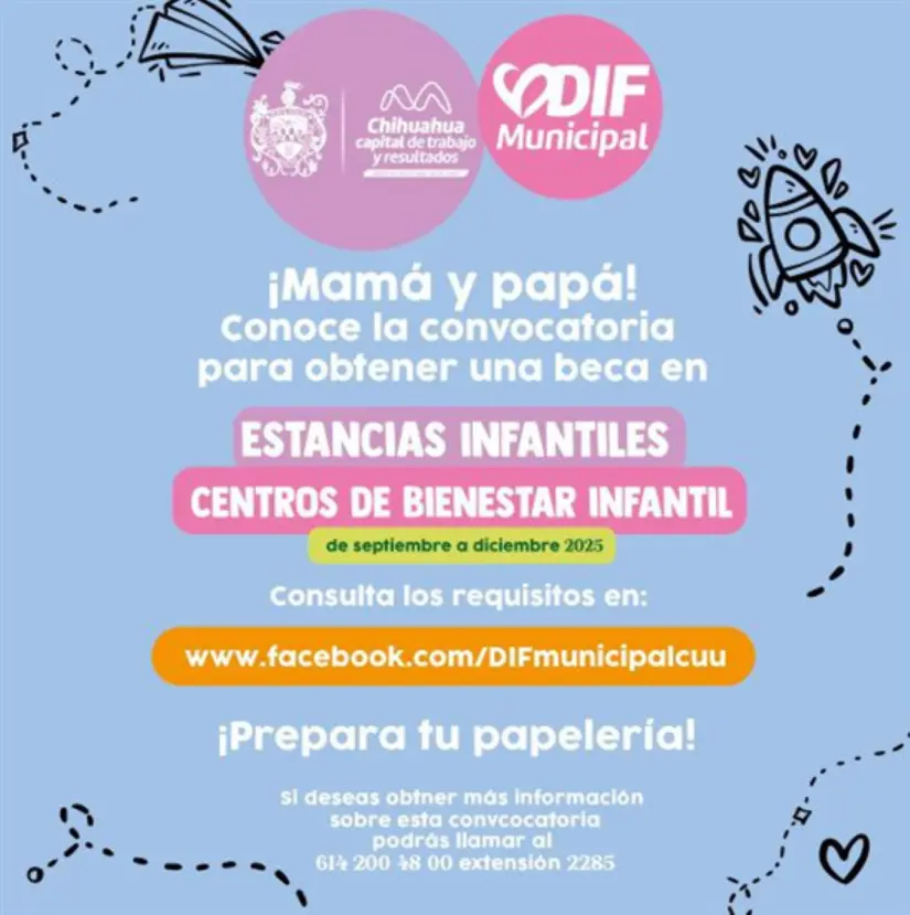 Convocatoria de la Beca de Estancias Infantiles y Centros de Bienestar en Chihuahua. Foto Cortesía Convocatoria de la Beca de Estancias Infantiles y Centros de Bienestar en Chihuahua. Foto Cortesía