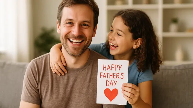 Frases para el día del padre cortas y graciosas. Imagen creado con IA.