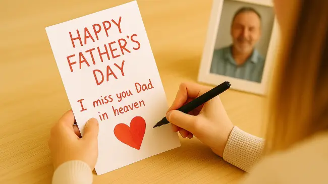 Feliz día del padre hasta el cielo.