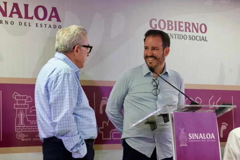 El Gobernador de Sinaloa y el Secretario de Economía estatal anuncian cuentas alegres de inversión