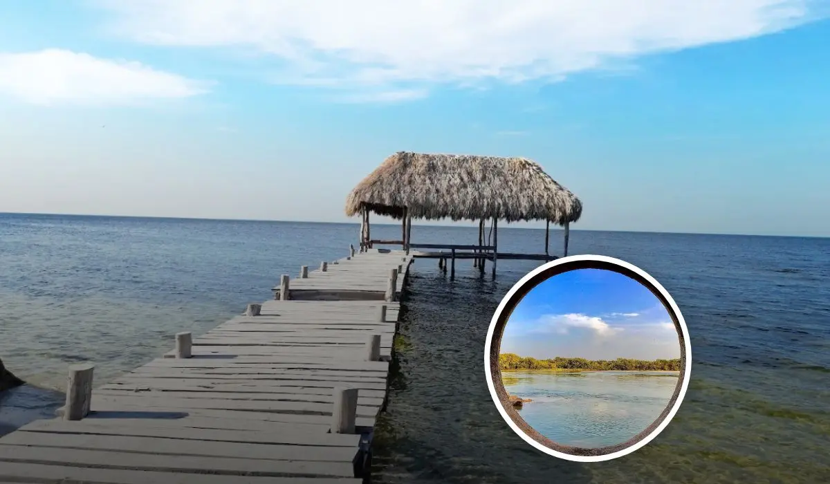 La playa de Yucatán que cuando es marea se vuelve en una isla