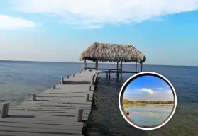 La playa de Yucatán que cuando es marea se vuelve en una isla