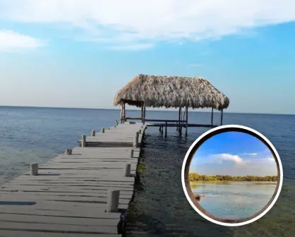 La playa de Yucatán que cuando es marea se vuelve en una isla