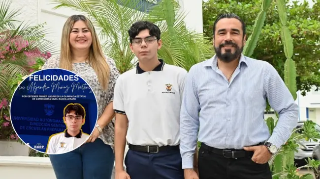 Eric Alejandro Muñoz Martínez, estudiante del tercer grado de la Preparatoria de la UAS, rumbo al nacional Astronomía. Foto: Cortesía.