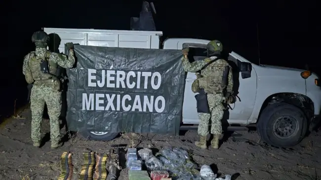 Aseguramiento de armamento, drogas y camionetas blindadas en Mocorito