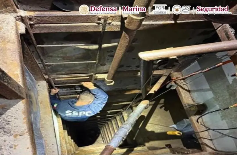 Decomiso de túnel en Baja California. Decomiso de túnel en Baja California.