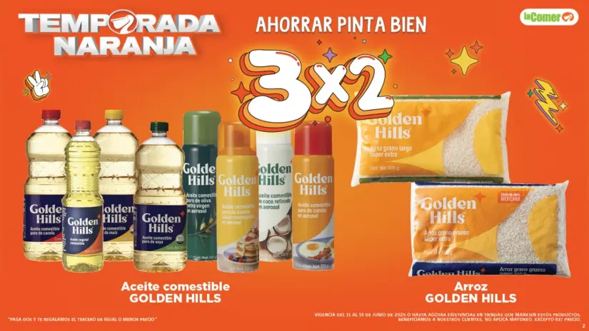 Temporada Naranja 2025 en La Comer: ofertas y promociones en despensa En Temporada Naranja encontrarás una variedad de promociones al 3 por 2. Imagen: La Comer