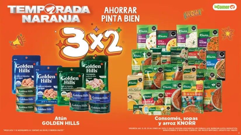 Temporada Naranja 2025 en La Comer: ofertas y promociones en despensa Las ofertas de la Temporada Naranja son por tiempo limitado. Imagen: La Comer