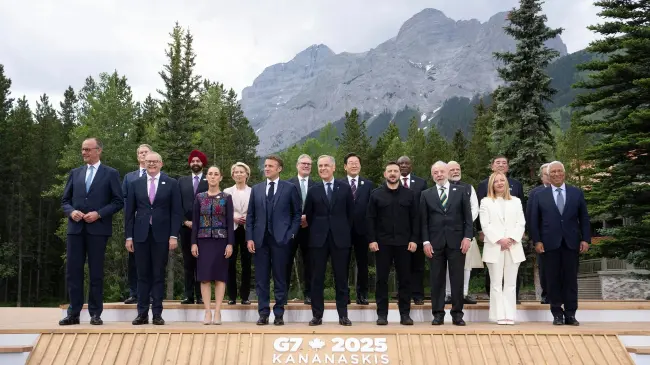 Lideres globales en la Cumbre de G7 2025 en Canadá. Foto: Cortesía El Horizonte