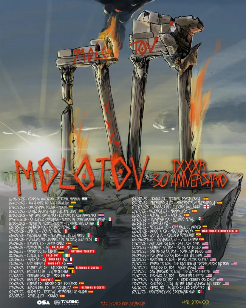 Próximo concierto en el Palacio de los Deportes del grupo Molotov, consulta las fechas. Foto: Cortesía. Próximo concierto en el Palacio de los Deportes del grupo Molotov, consulta las fechas. Foto: Cortesía.