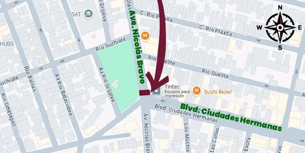 Cierran Avenida Nicolás Bravo en Culiacán este fin de semana por obras de Japac