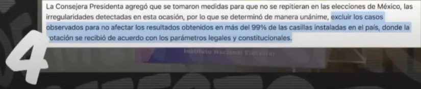 Declaración de Guadalupe Taddei, consejera presidente del INE. Imagen. Mañanera del Pueblo. Declaración de Guadalupe Taddei, consejera presidente del INE. Imagen. Mañanera del Pueblo.