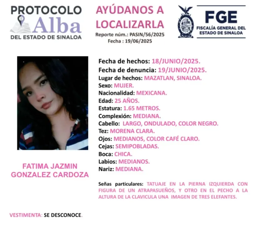 Si tienes información de su paradero, infórmalo al (667) 716-70-90 Si tienes información de su paradero, infórmalo al (667) 716-70-90.