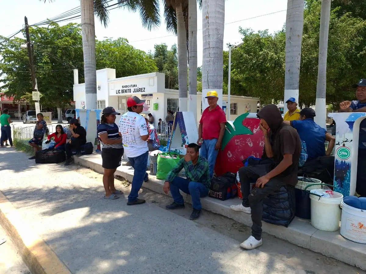 Cientos de jornaleros agrícolas migran de Villa Juárez a Delicias, Chihuahua, ante fin de temporada hortícola en Sinaloa