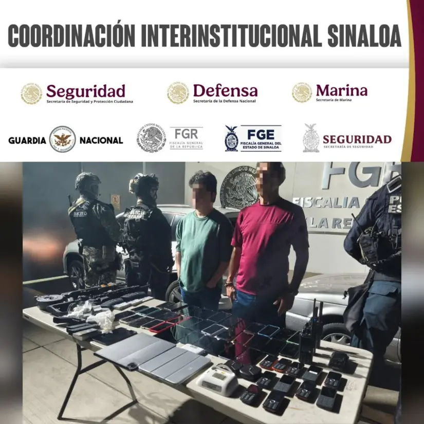 Hombres detenidos con celulares, droga, dinero y armas en Culiacán. Hombres detenidos con celulares, droga, dinero y armas en Culiacán.