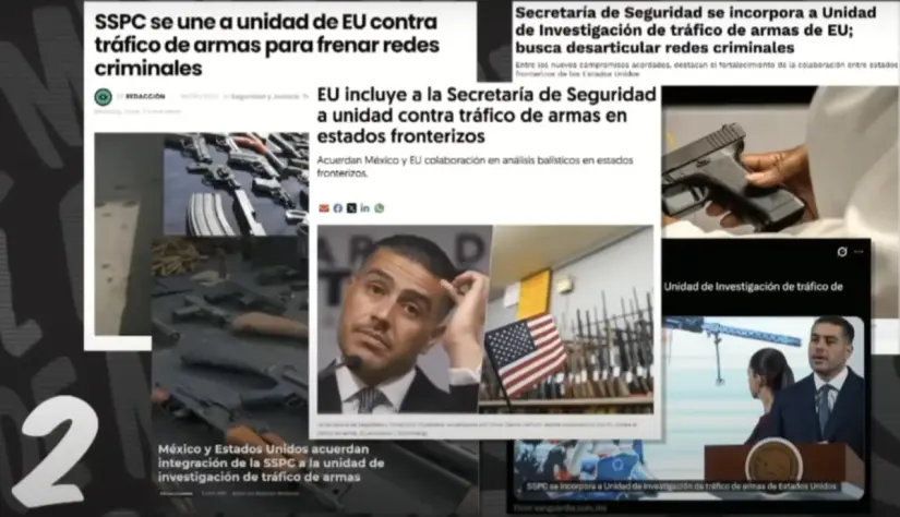Mentiras sobre unión entre SSPC y ATF de Estados Unidos. Imagen. Mañanera del Pueblo. Mentiras sobre unión entre SSPC y ATF de Estados Unidos. Imagen. Mañanera del Pueblo.