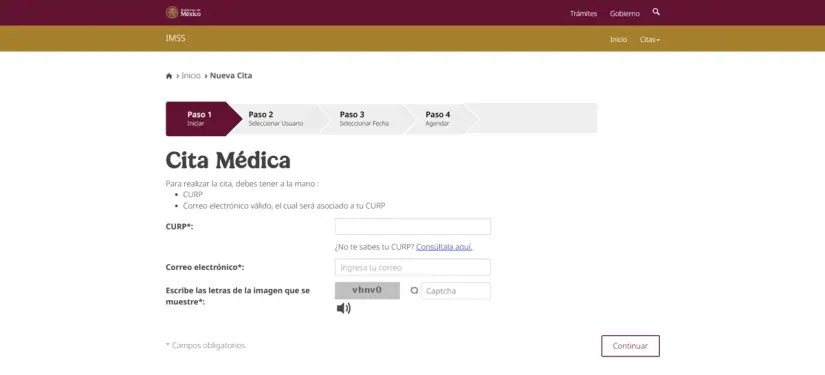 Ingresando a la página oficial del IMSS, podrás realizar tu cita médica en línea sin ningún problema. Foto: Cortesía. Ingresando a la página oficial del IMSS, podrás realizar tu cita médica en línea sin ningún problema. Foto: Cortesía.